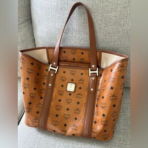MCM Cognac Visetos Tote Bag